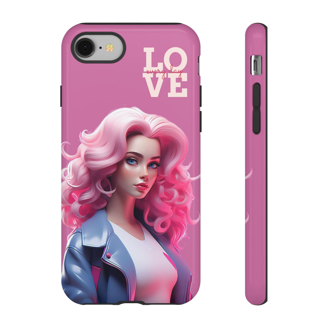 Trendy Girl with pink Hairs - Tough Cases