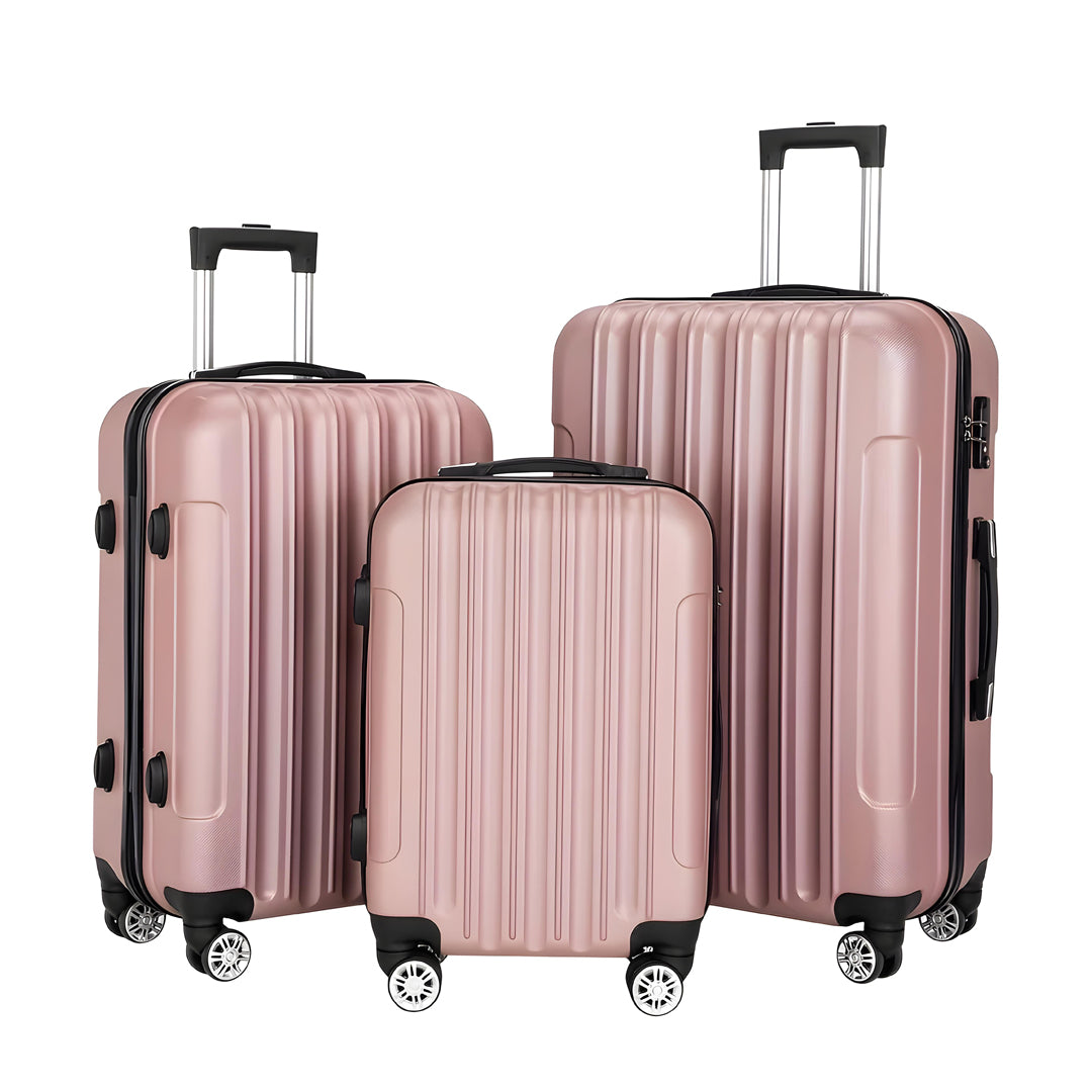 3-Piece Hardside Luggage Set | ABS Shell, Lightweight, Multi-Directional Spinner Wheels