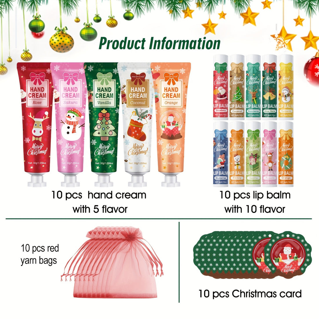 Festive Gift Set | 40pc Lip Balm & Hand Cream Combo