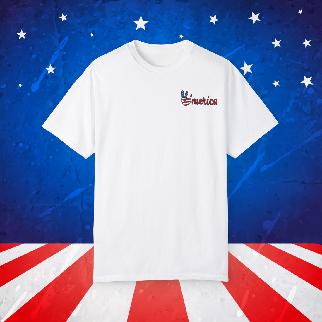 I Love America - Unisex Garment-Dyed T-shirt