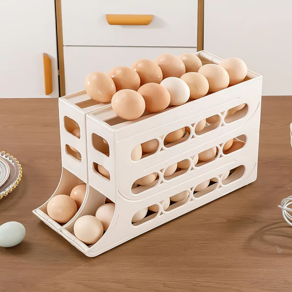 Space-Saving Auto Rolling Egg Dispenser